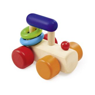 Spielmaterial vom Artikel 61028, Rolina, Lok-Greifling mit Haltegriff aus Holz, 8,5 cm