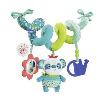 Spielmaterial vom Artikel 61077, Tulips Garten: Activity-Spirale f&uuml;r aus Pl&uuml;sch mit vielen unterschiedlichen Elementen, 34 cm
