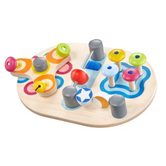 Spielmaterial vom Artikel 62064, Spintivity, Motorikspielzeug mit Glöckchen aus Holz mit Klettverschluss, 21 cm Spielmaterial vom Artikel 62064, Spintivity, Motorikspielzeug mit Glöckchen aus Holz mit Klettverschluss, 21 cm