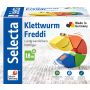 Vorderseite der Verpackung vom Artikel 62040, Klettwurm Freddi