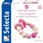 Verpackungsvorderseite aus einem anderen Blickwinkel vom Artikel 64000, bellybutton: Glücksgriff rosa, Greifling aus Holz, 7,5 cm