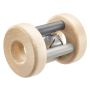 bellybutton: Wolkenflitzer, Greifling mit Rassel aus Holz, Grau, 7 cm