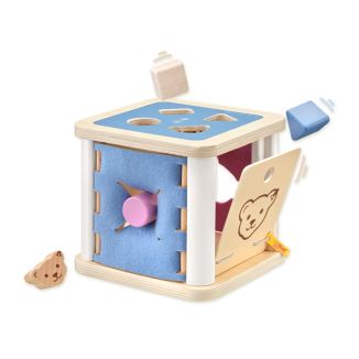 Steiff: Sortierbox mit 4 Holzklötzchen, 16 cm