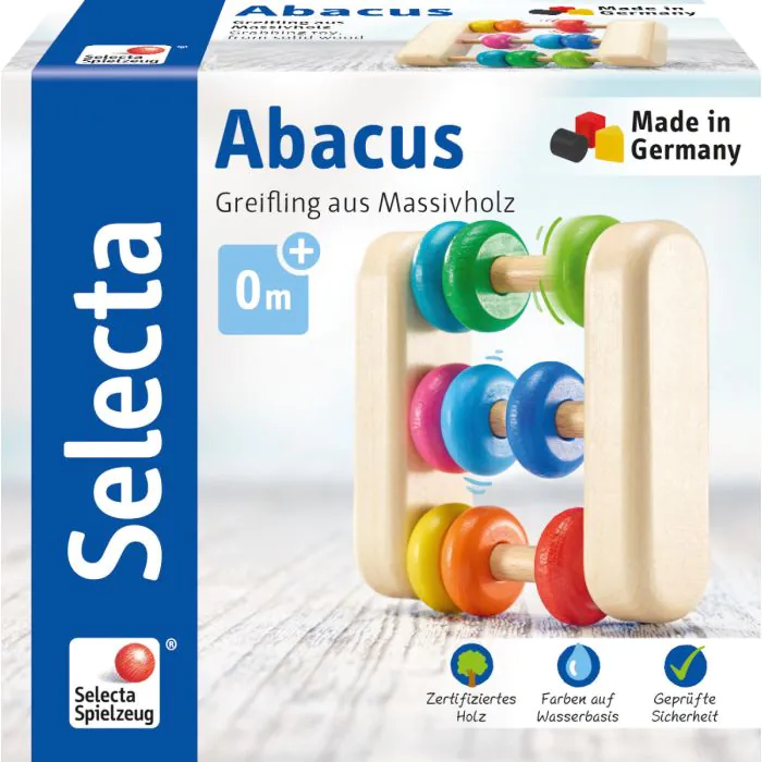 Abacus, Greifling aus Holz, 7,5 cm