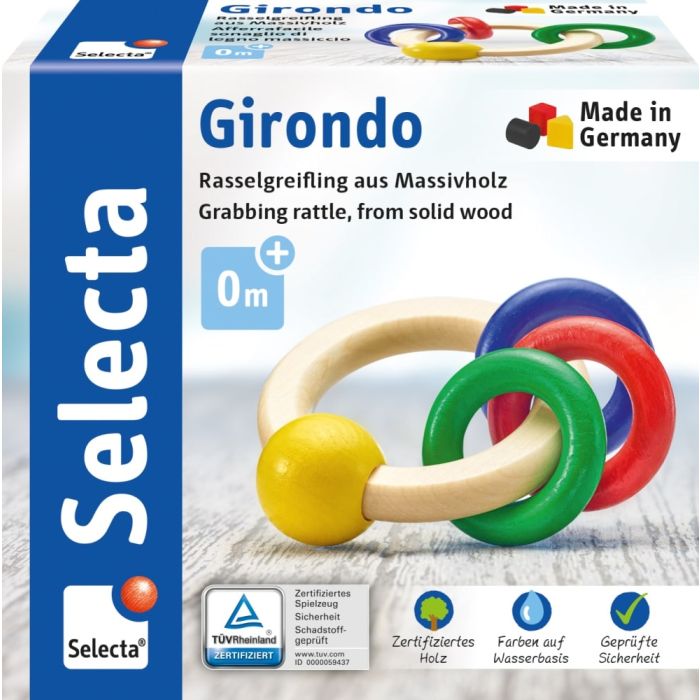 Girondo, Greifling aus Holz, 10 cm
