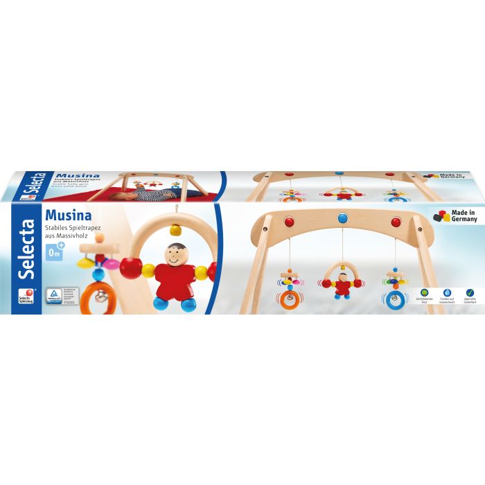 Vorderseite der Verpackung vom Artikel 61063, Musina, Spieltrapez, 60cm