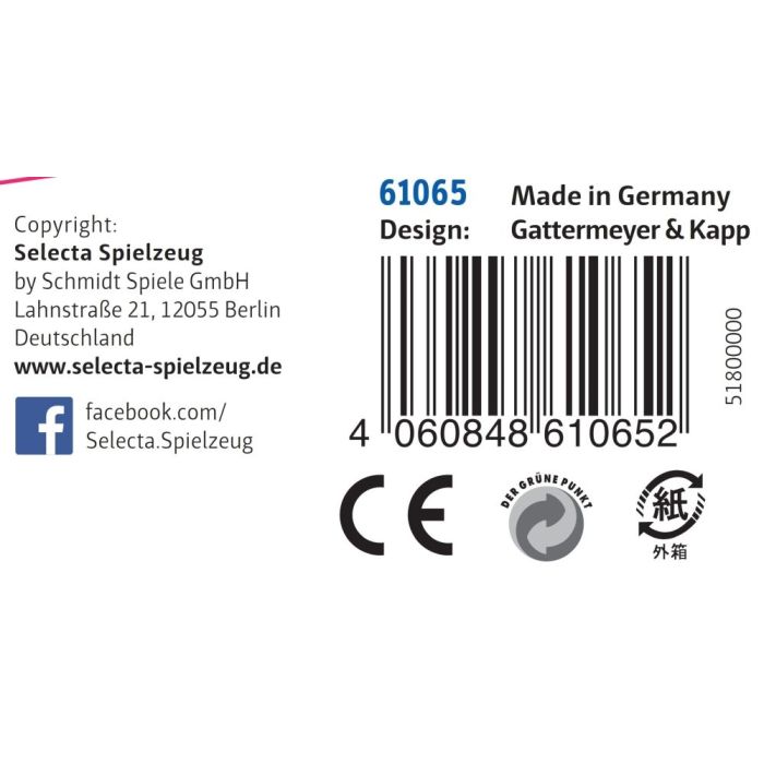 Rückseite der Verpackung vom Artikel 61065, Kitti Buggyspielzeug mit Klettverschluss