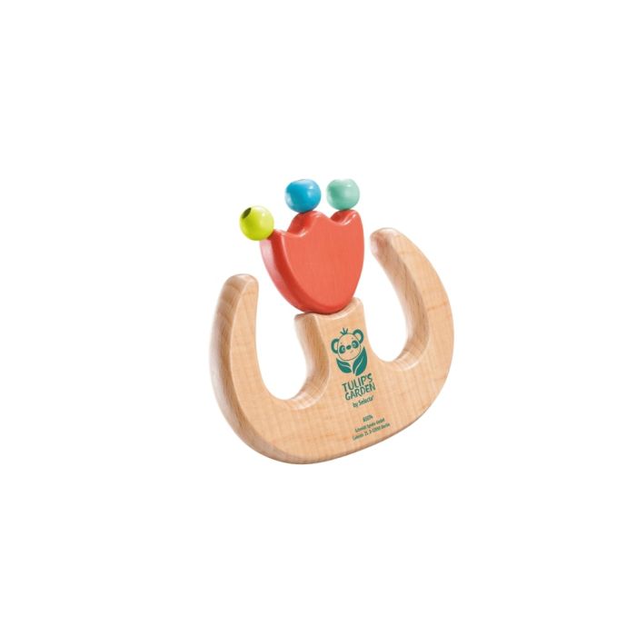 TULIP'S GARDEN by SELECTA® Babywelt: Greifling Tulpe aus Holz, 9,5 cm