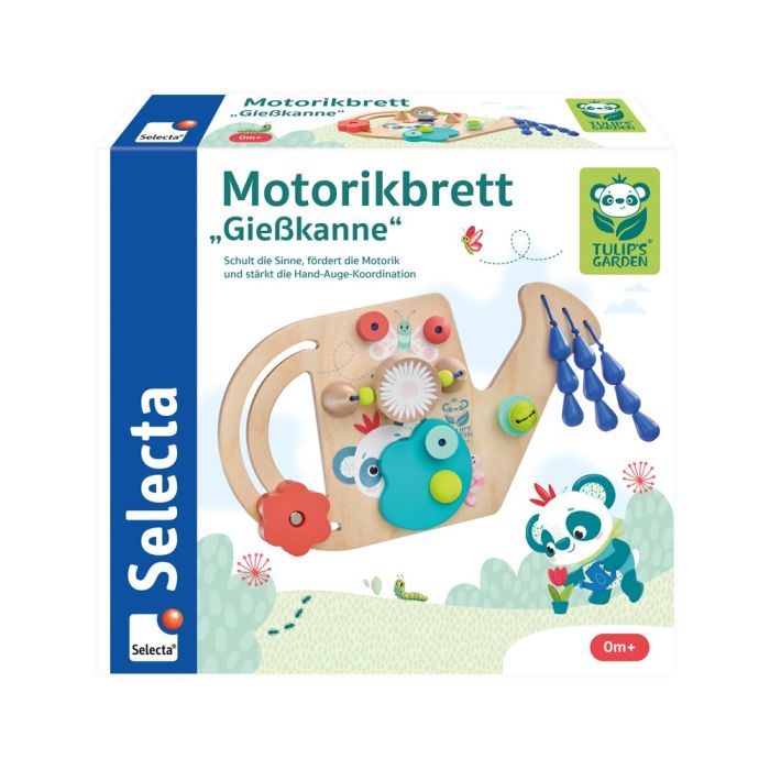 TULIP'S GARDEN by SELECTA® Babywelt: Motorikbrett Gießkanne, 25 cm
