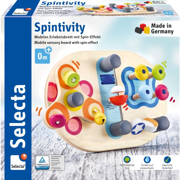 Verpackungsvorderseite aus einem anderen Blickwinkel vom Artikel 62064, Spintivity, Motorikbrett