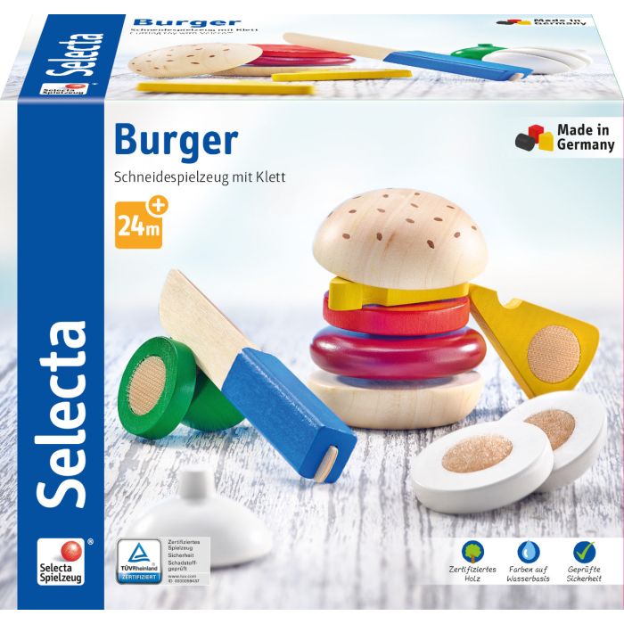 Vorderseite der Verpackung vom Artikel 62068, Burger , 12 Teile