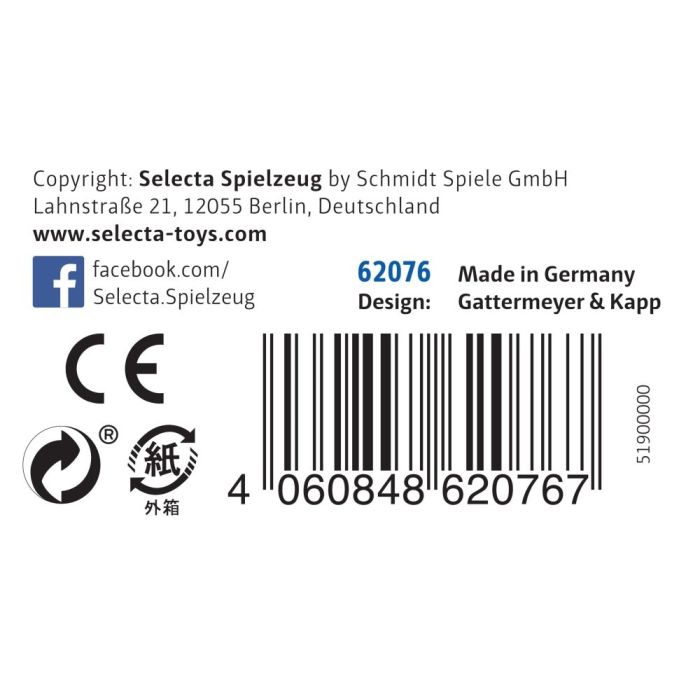 Rückseite der Verpackung vom Artikel 62076, Klettini® Bauernhof, Klett-Stapelspielzeug
