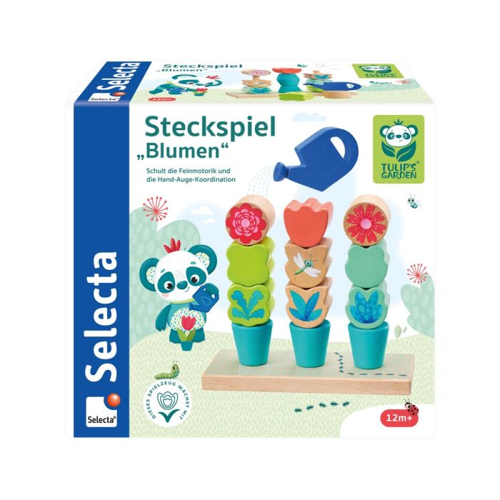 TULIP'S GARDEN by SELECTA® Kleinkindwelt: Steckspiel Blumen, 14 Teile 