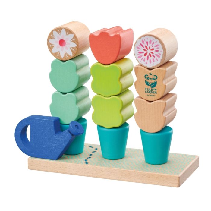 TULIP'S GARDEN by SELECTA® Kleinkindwelt: Steckspiel Blumen, 14 Teile 