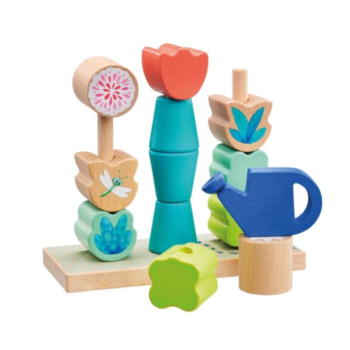 TULIP'S GARDEN by SELECTA® Kleinkindwelt: Steckspiel Blumen, 14 Teile 