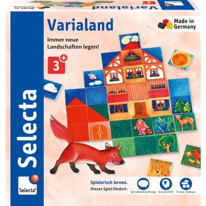 Vorderseite der Verpackung vom Artikel 63021, Varialand, Legespiel