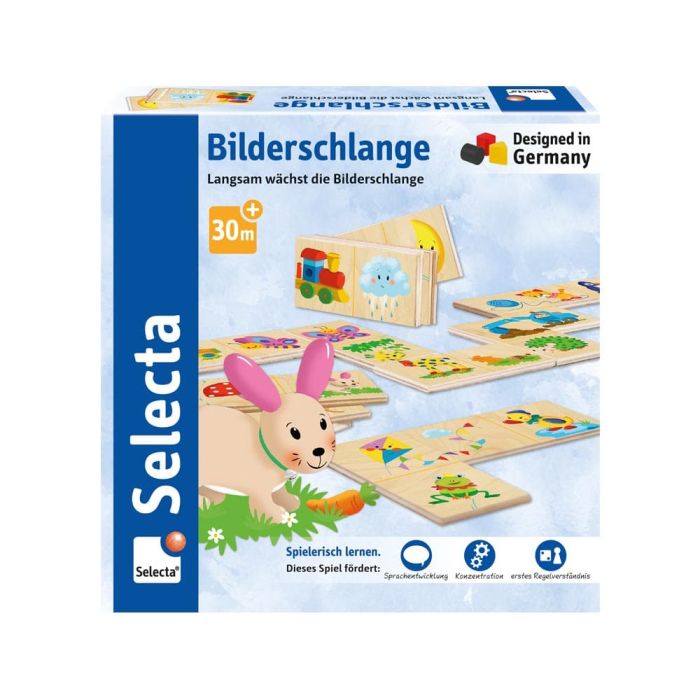 Bilderschlange, Legespiel aus Holz, 20 Teile