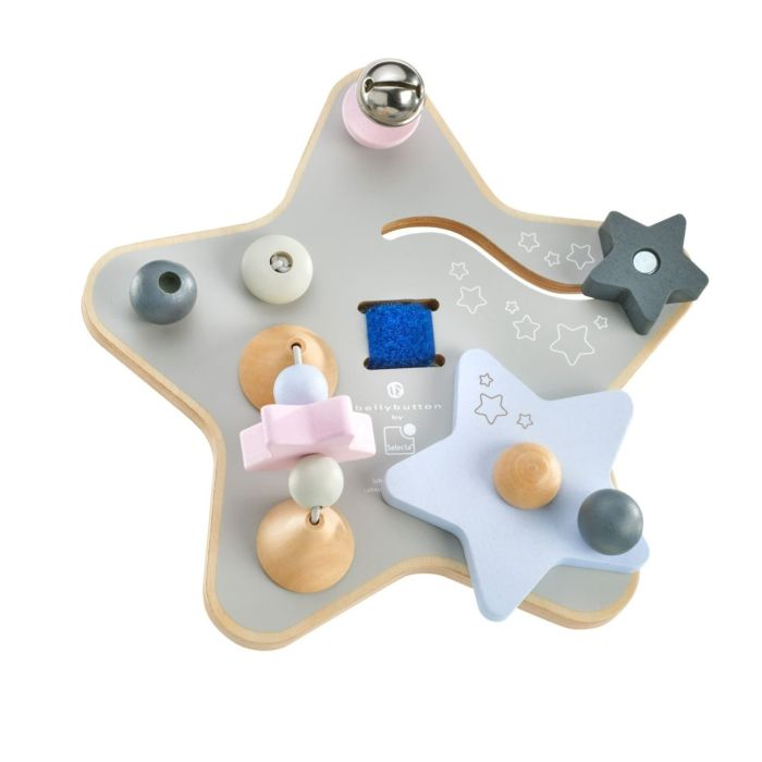 Weiteres Spielmaterial vom Artikel 64029, bellybutton: Sternchenspiel, Mobiles Erlebnisbrett aus Holz, 19 cm