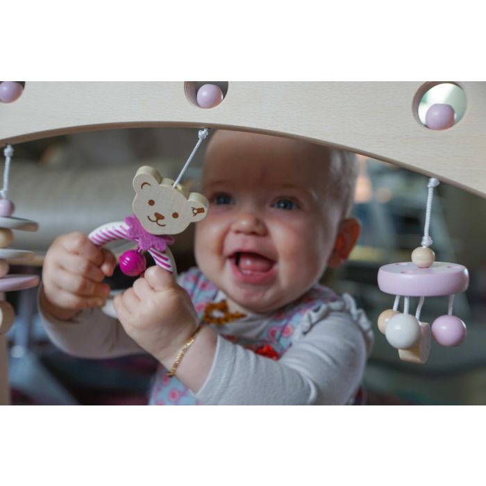 Steiff: Spieltrapez rosa aus Massivholz, 59 cm