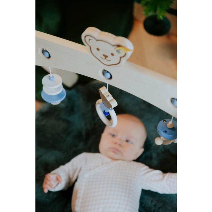Steiff: Spieltrapez blau aus Massivholz, 59 cm