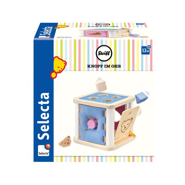 Steiff: Sortierbox mit 4 Holzklötzchen, 16 cm