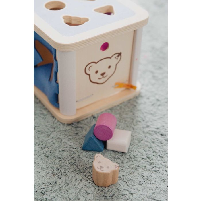 Steiff: Sortierbox mit 4 Holzklötzchen, 16 cm