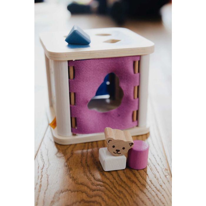 Steiff: Sortierbox mit 4 Holzklötzchen, 16 cm