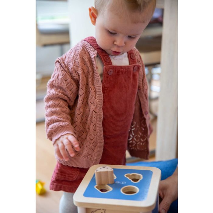 Steiff: Sortierbox mit 4 Holzklötzchen, 16 cm
