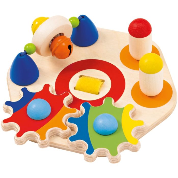 Spielmaterial vom Artikel 62036, Minitivity, Motorikspielzeug mit Glöckchen aus Holz mit Klettverschluss, 14 cm Spielmaterial vom Artikel 62036, Minitivity, Motorikspielzeug mit Glöckchen aus Holz mit Klettverschluss, 14 cm