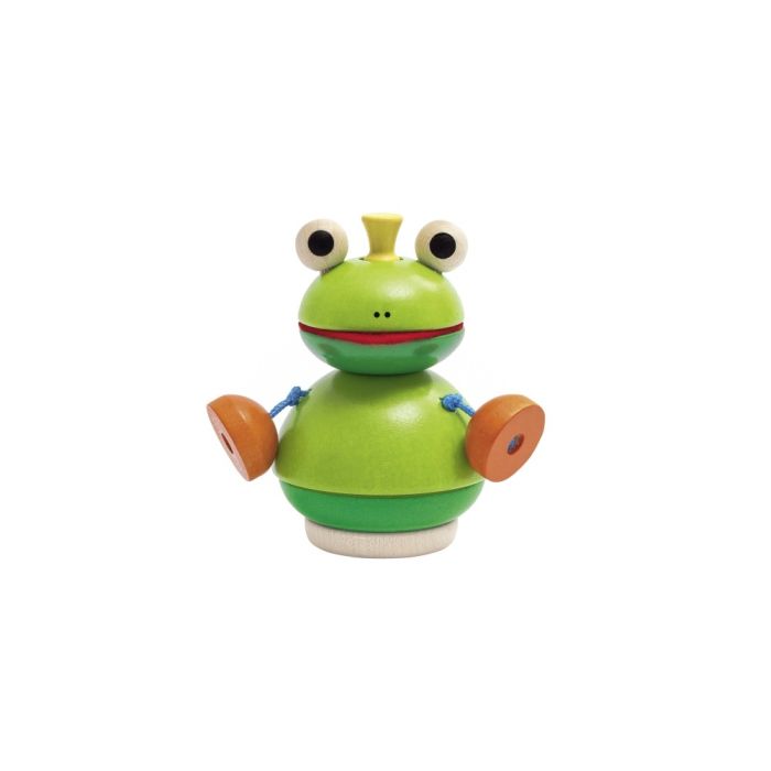 Weiteres Spielmaterial vom Artikel 62041, Stapelfrosch Pepito, Sortier-und Steckspiel, verschiedene Formen mit Klapperkugeln aus Holz, 10 cm Weiteres Spielmaterial vom Artikel 62041, Stapelfrosch Pepito, Sortier-und Steckspiel, verschiedene Formen mit Klapperkugeln aus Holz, 10 cm