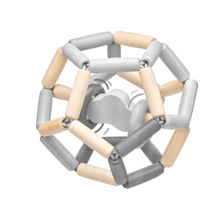 Weiteres Spielmaterial vom Artikel 64028, bellybutton: Wolkentanz, elastischer Greiflingsball aus Holz mit Klapperringen, 11,5 cm Weiteres Spielmaterial vom Artikel 64028, bellybutton: Wolkentanz, elastischer Greiflingsball aus Holz mit Klapperringen, 11,5 cm