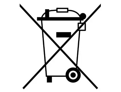 Symbol der „durchgestrichenen Mülltonne“ Elektrogeräte entsorgen Symbol der „durchgestrichenen Mülltonne“ Elektrogeräte entsorgen